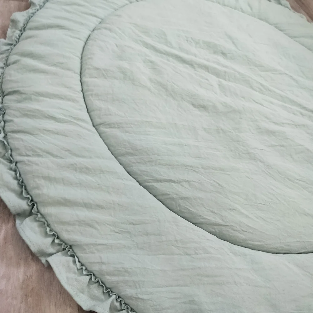 FLASH SALE🔥Round Mint Green Ruffled Play Mat